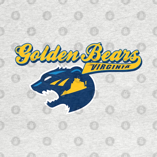 Golden Bears Logo #5 by Lacrosse & Motivational T-Shirts 